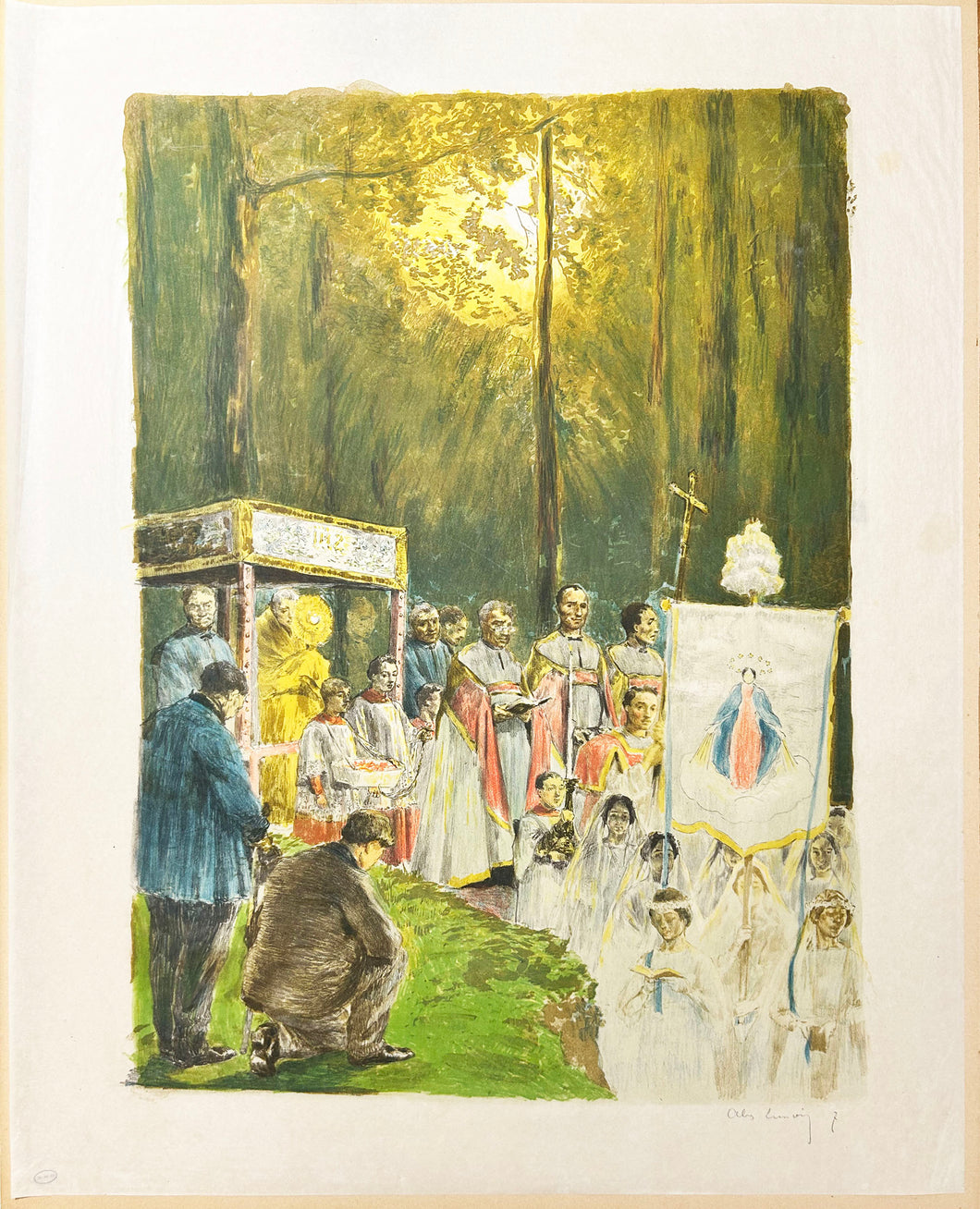 La Procession de la Fête-Dieu.  c.1893.