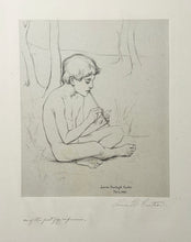 Charger l'image dans la galerie, Louise BURLEIGH CURTIS - [Joueur de flûte]. 1895. Lithographie originale, signée.
