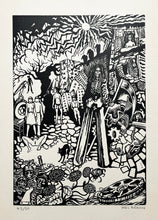 Charger l&#39;image dans la galerie, Yves BERARD - [Allégorie de la Mort]. Bois gravé. 
