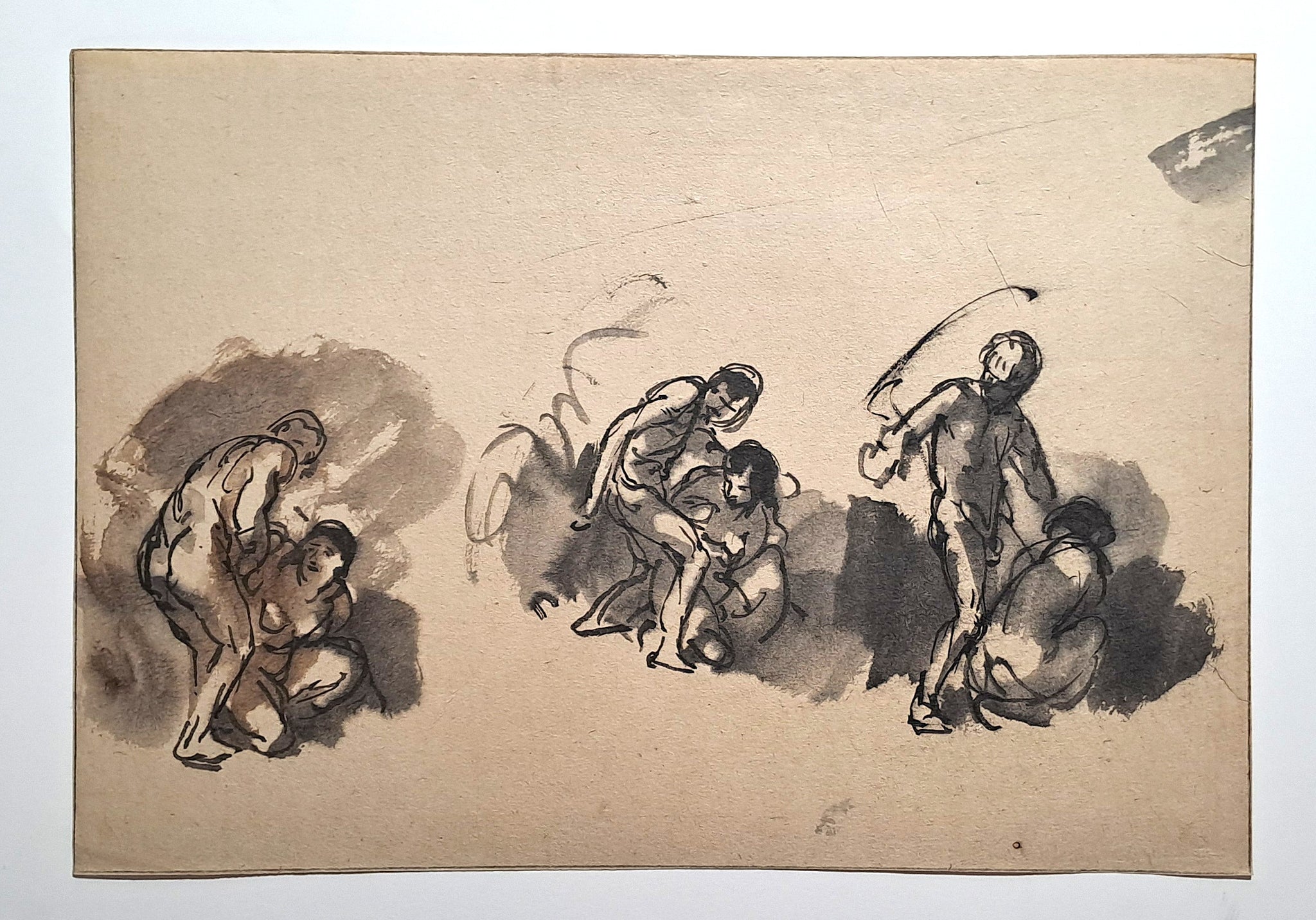 Jules CHADEL [Etude d'Adam et Eve]. Dessin original.