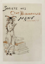 Charger l&#39;image dans la galerie, Menu pour les Cent Bibliophiles, 30 novembre 1896.
