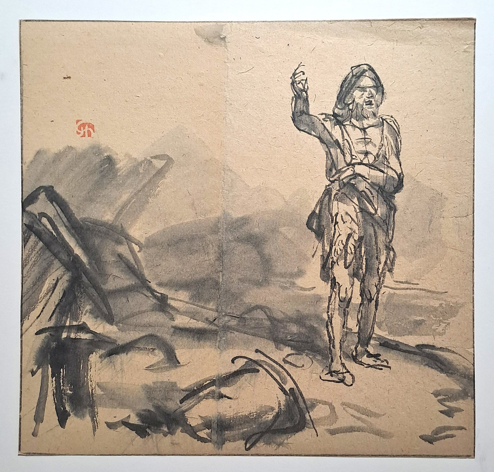 Jules CHADEL [Jean-Baptiste prêchant]. Dessin original. 