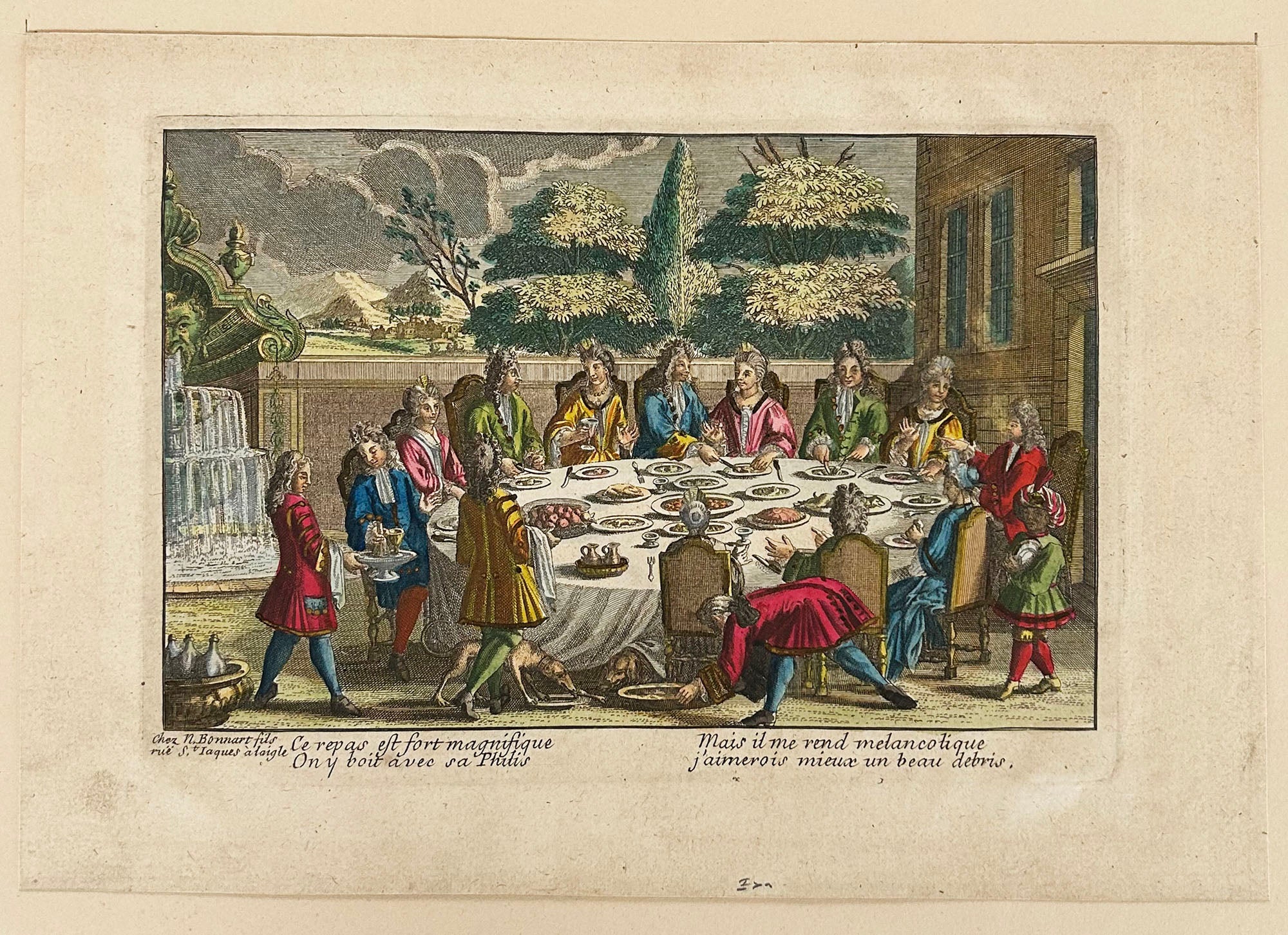 [Repas servi sur une terrasse].  c.1700.