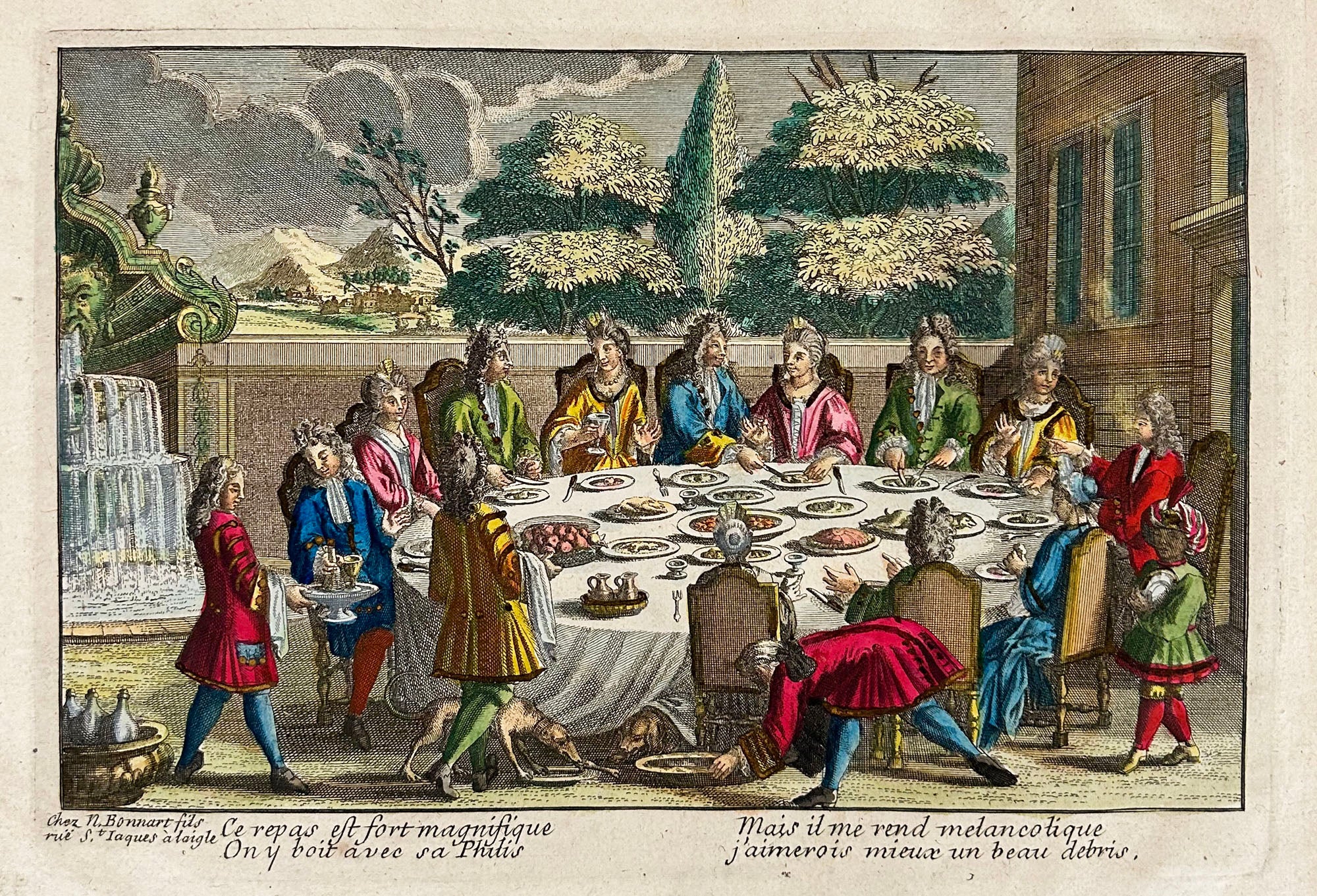 [Repas servi sur une terrasse].  c.1700.