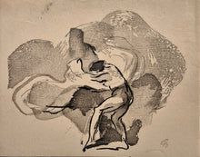 Charger l&#39;image dans la galerie, Jules CHADEL - Danseurs. 1935. Gravure sur bois en camaïeu. 
