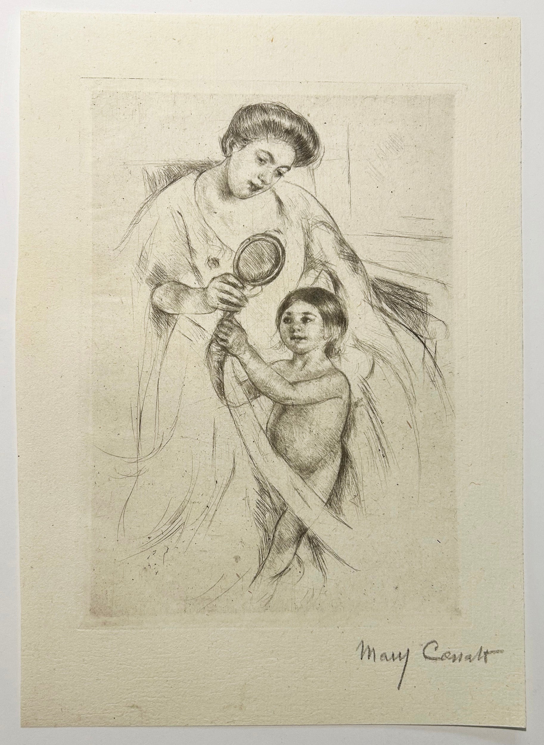 Looking into the hand mirror (n°3).  c.1905.