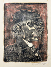 Charger l&#39;image dans la galerie, [Portrait d&#39;homme au béret, de profil droit].
