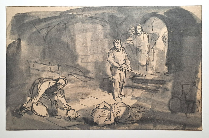 Jules CHADEL [Etude de Jean-Baptiste décapité]. Dessin original. 