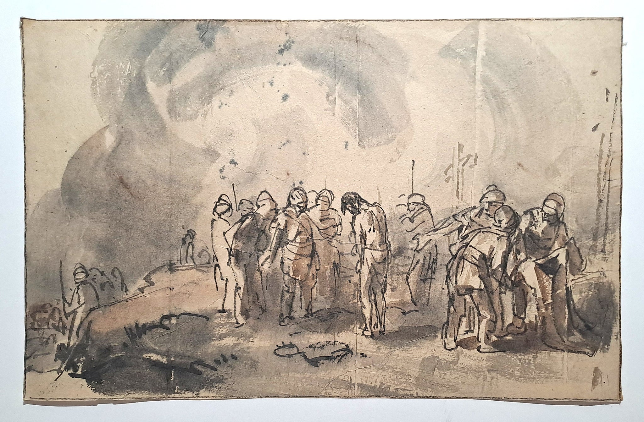 Jules CHADEL [Etude pour le Chemin de Croix : Jésus est dépouillé de ses vêtements]. Dessin original. 