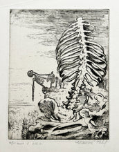 Charger l&#39;image dans la galerie, Maurice REHL - Mort au bord de l&#39;abîme. Gravure originale à l&#39;eau-forte et pointe sèche. 
