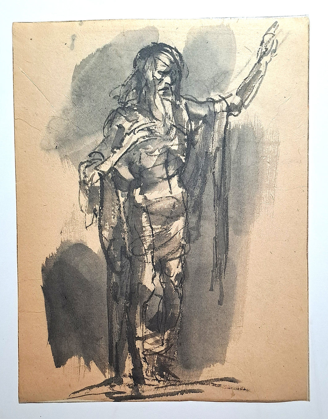 Jules CHADEL [Etude de prophète prêchant]. Dessin original. 