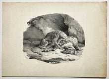 Charger l&#39;image dans la galerie, Cheval dévoré par un lion.  1823.
