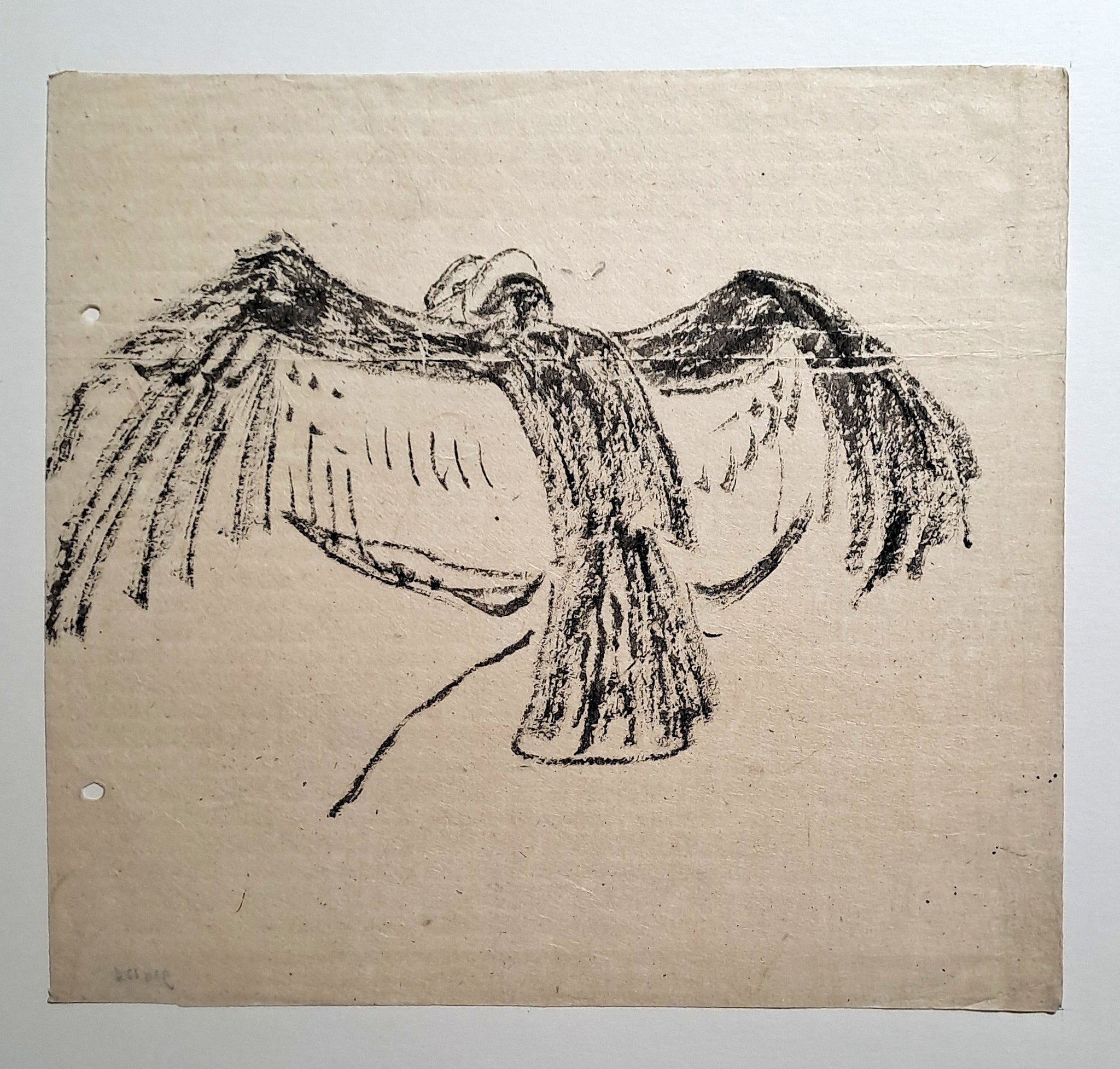 Jules CHADEL [Oiseau en vol]. Dessin original. 