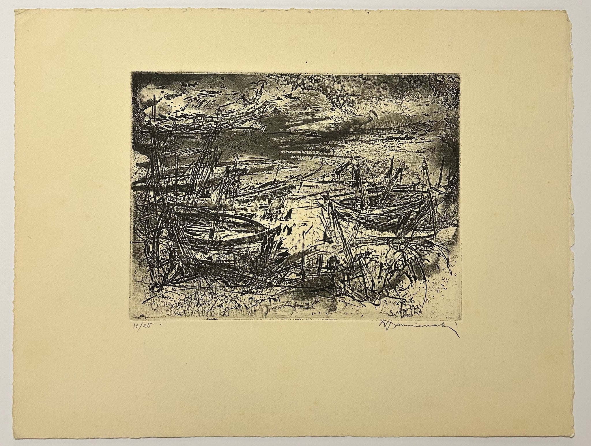 [Barques sur le rivage].