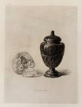 Charger l'image dans la galerie, Jules JACQUEMART - Cristal de roche et vase de jade (tête de mort).  1868. Gravure originale à l'eau-forte et pointe sèche
