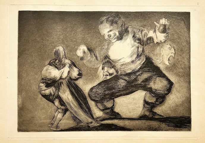 GOYA Bobabilicon (Le grand niais). Gravure. Série de Los Proverbios. 