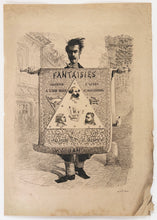 Charger l'image dans la galerie, Page de titre pour "Fantaisies" gravées à l'eau-forte d'après P. Malenson par H. Valentin et E. Lebrun.  1851.
