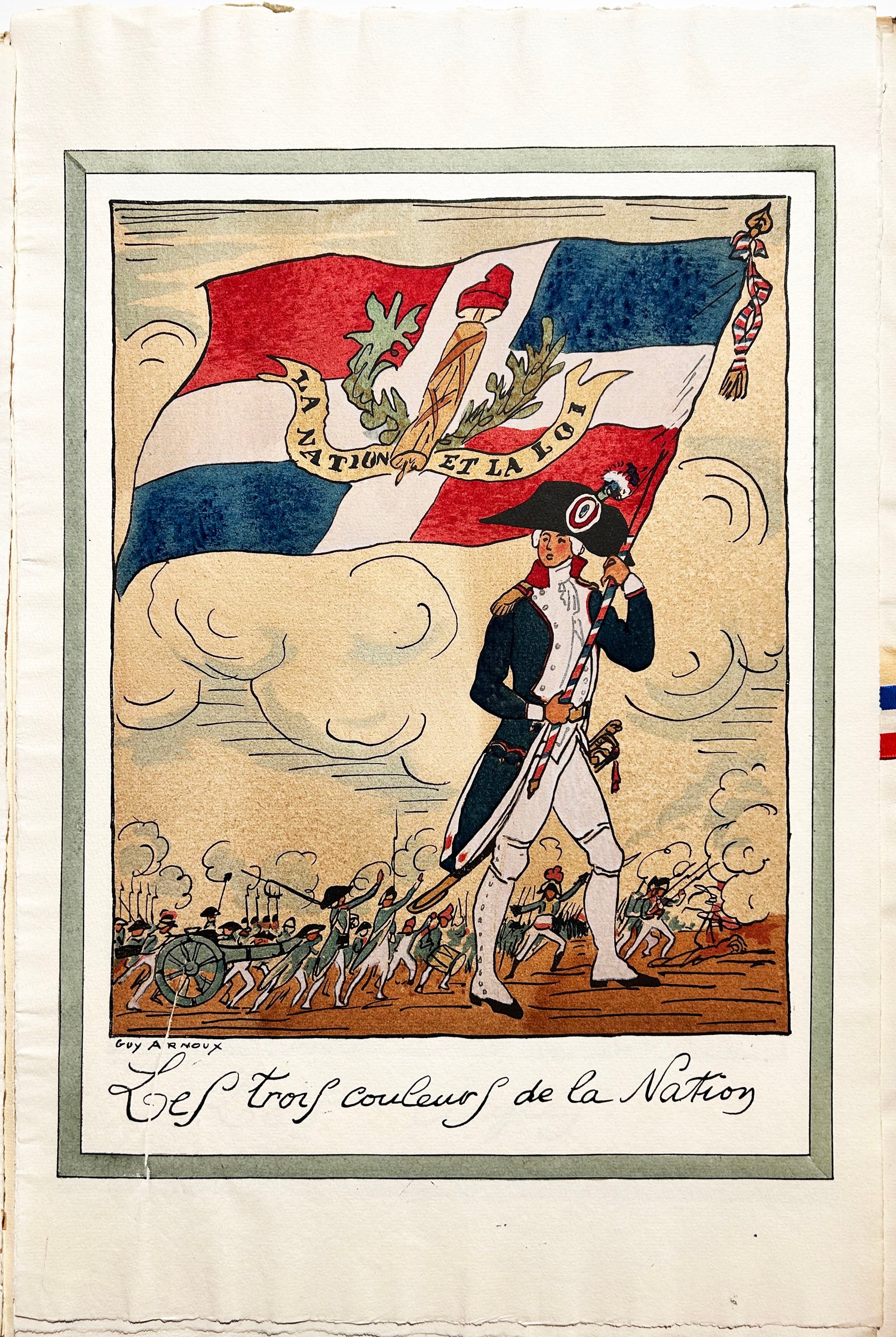 Quelques drapeaux français.  1917.