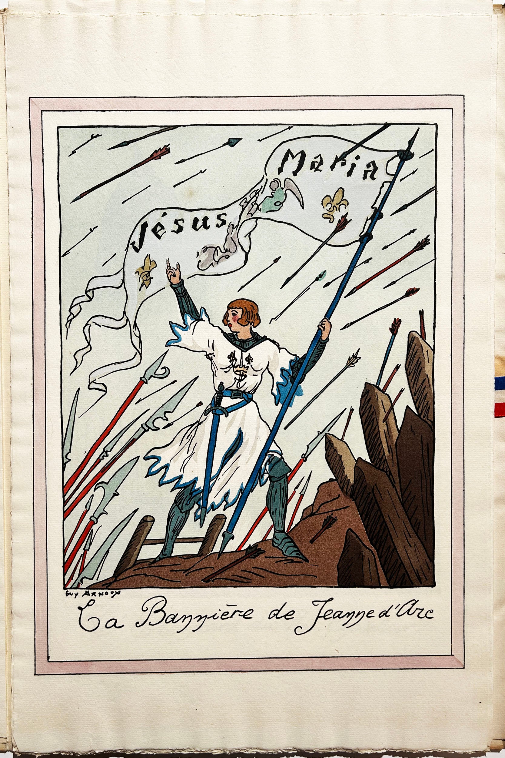 Quelques drapeaux français.  1917.
