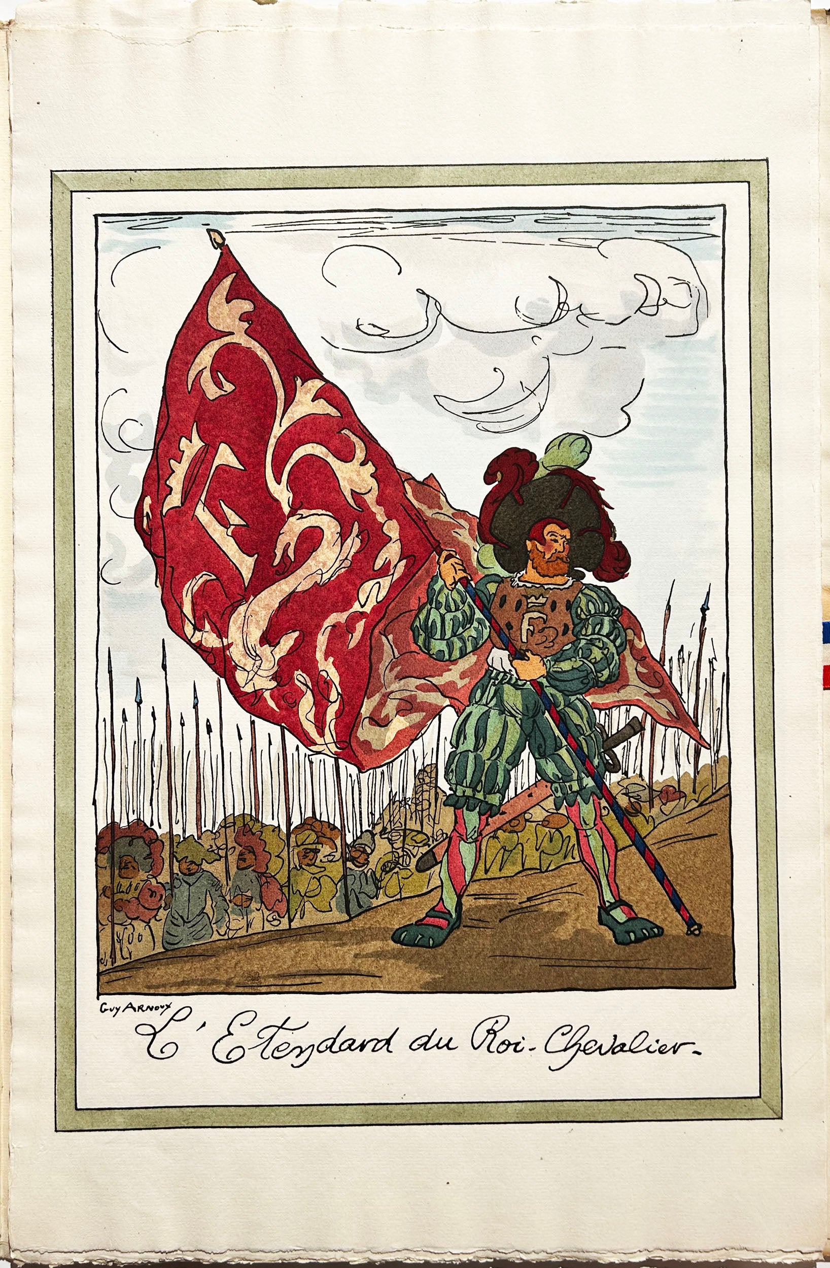 Quelques drapeaux français.  1917.