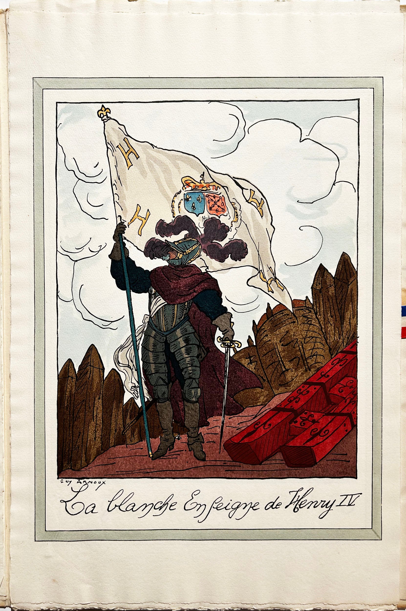 Quelques drapeaux français.  1917.