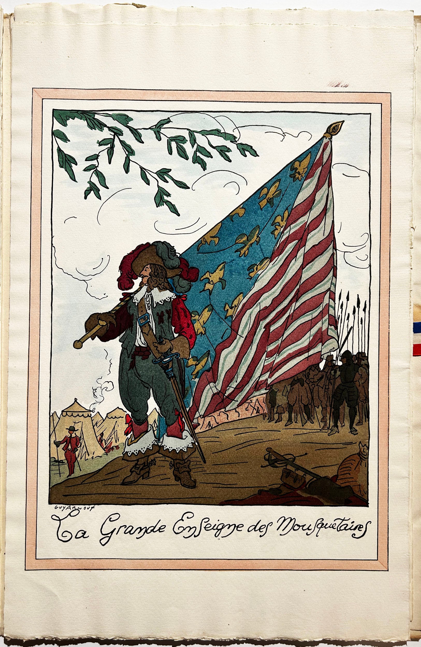 Quelques drapeaux français.  1917.