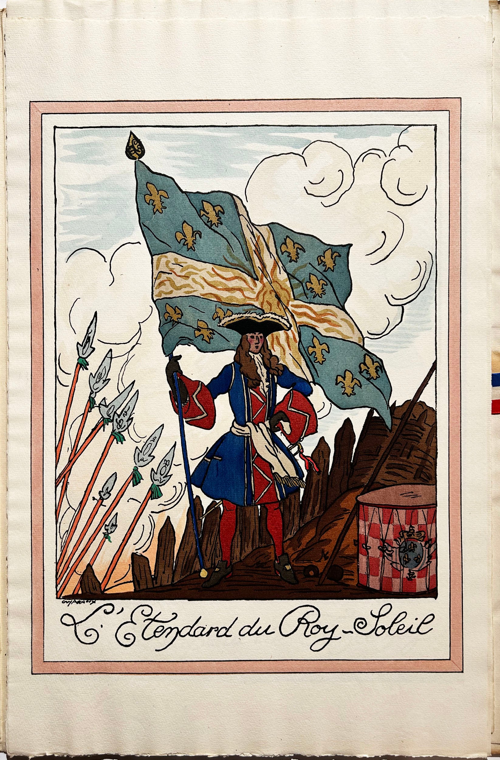 Quelques drapeaux français.  1917.
