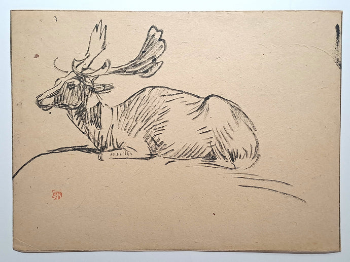 Jules CHADEL [Wapiti]. Dessin original. 