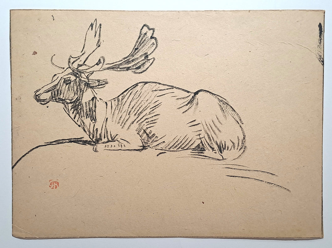 Jules CHADEL [Wapiti]. Dessin original. 