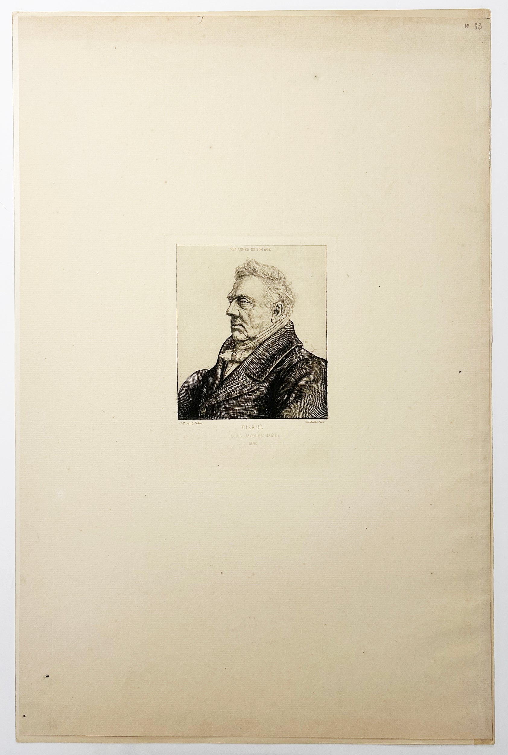 Portrait de Louis Jacques Marie Bizeul 1861.