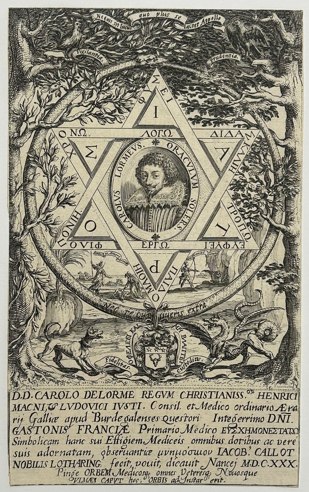 Portrait de Charles Delorme (médecin de Louis XIII).  1630.
