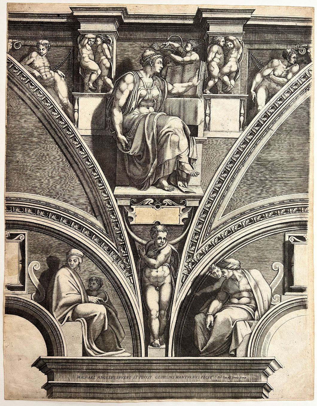Une Sybille et un Ange de la Chapelle Sixtine. c.1570.