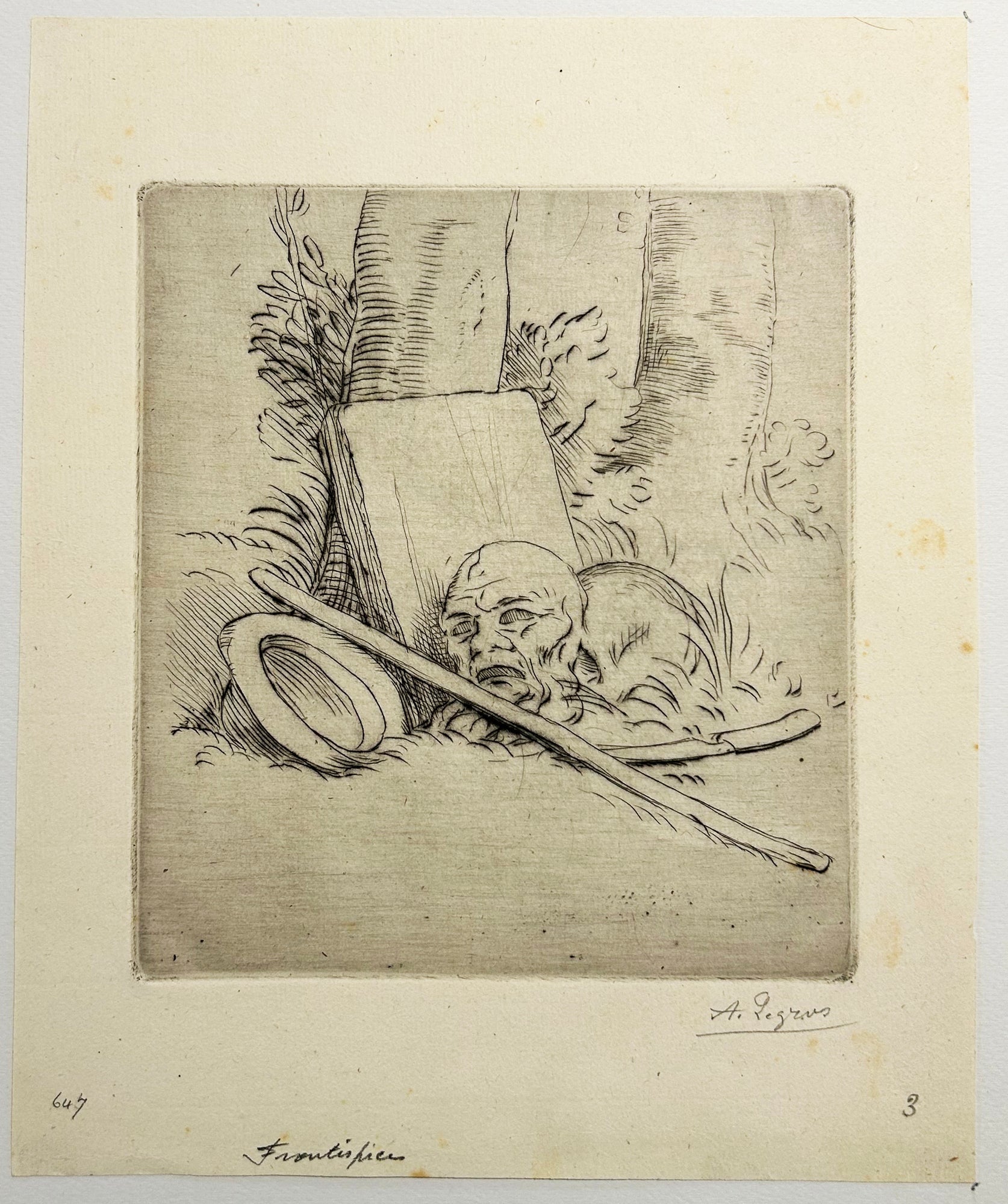 Alphonse LEGROS - Frontispice. Eau-forte originale, signée. 