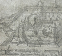 Charger l&#39;image dans la galerie, Plan du Chasteau de Moyen ancienement dit Quiquengrogne basti l&#39;an 1441, assiègé par Monseigneur du Hallier, Gouverneur des Duchés de Lorraine et de Bar, l&#39;an 1639.

