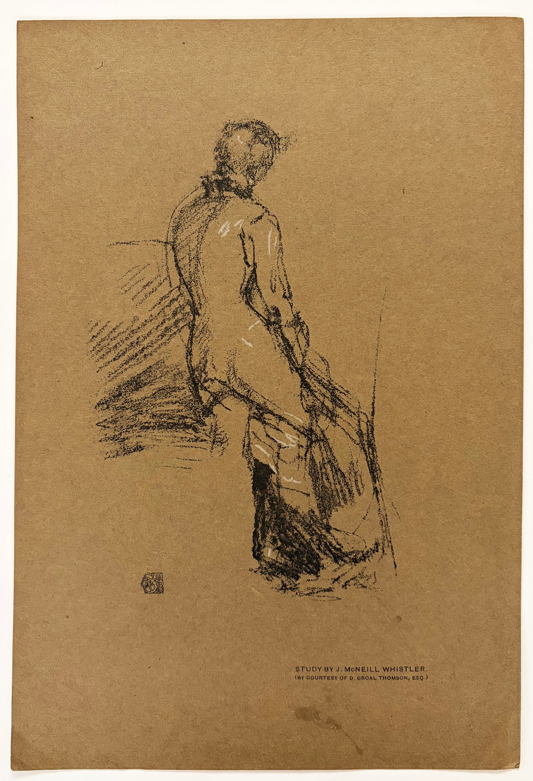 D'après James Abbott McNeill WHISTLER - A study (une étude). 1875. Lithographié par T.R. Way