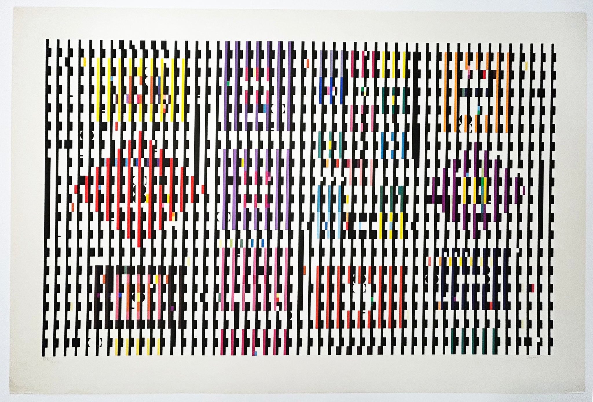 Yaacov AGAM - [Composition cinétique 1]. 1973. Sérigraphie originale, signée. 