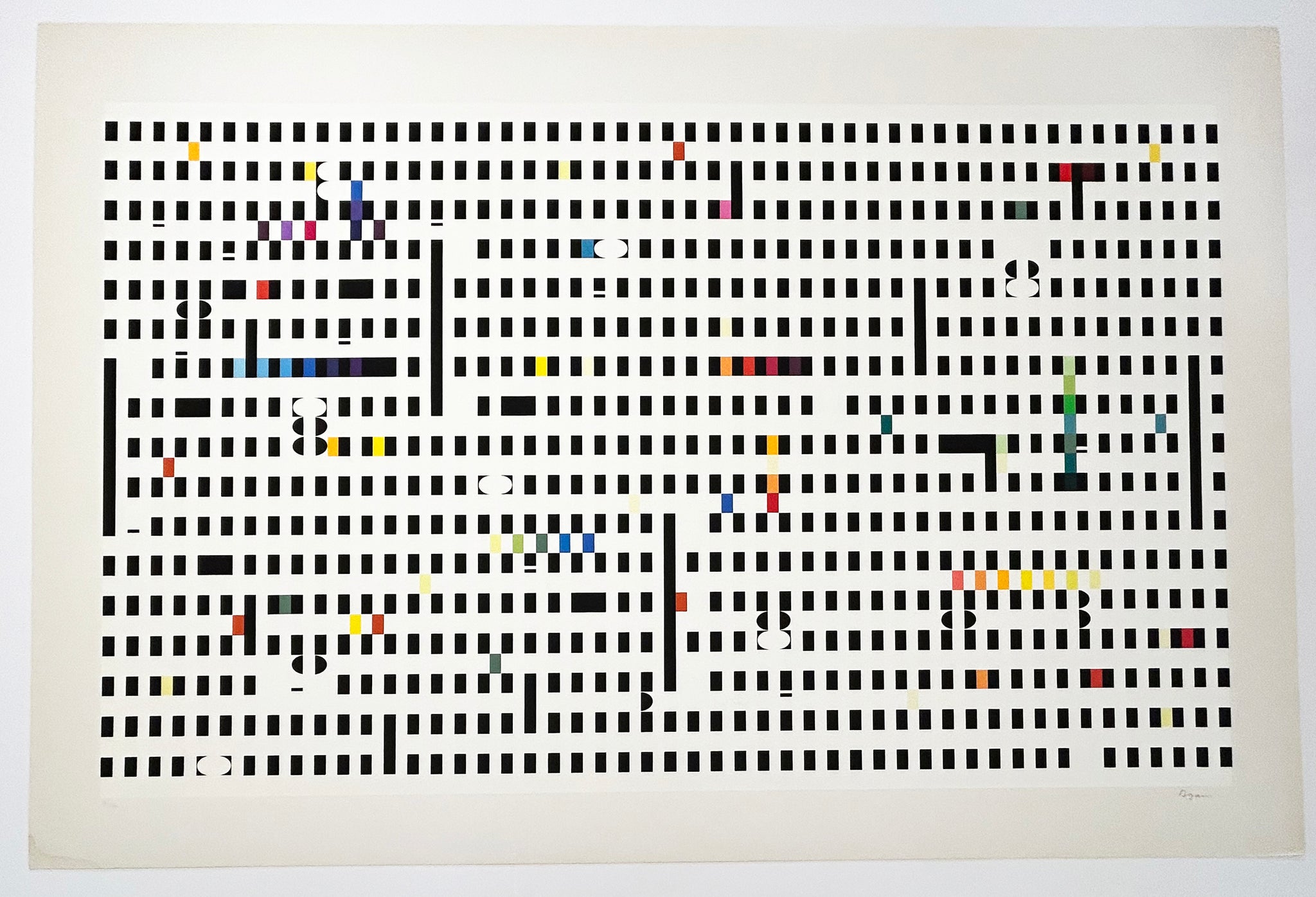 Yaacov AGAM - [Composition cinétique 2]. 1973. Sérigraphie originale, signée. 