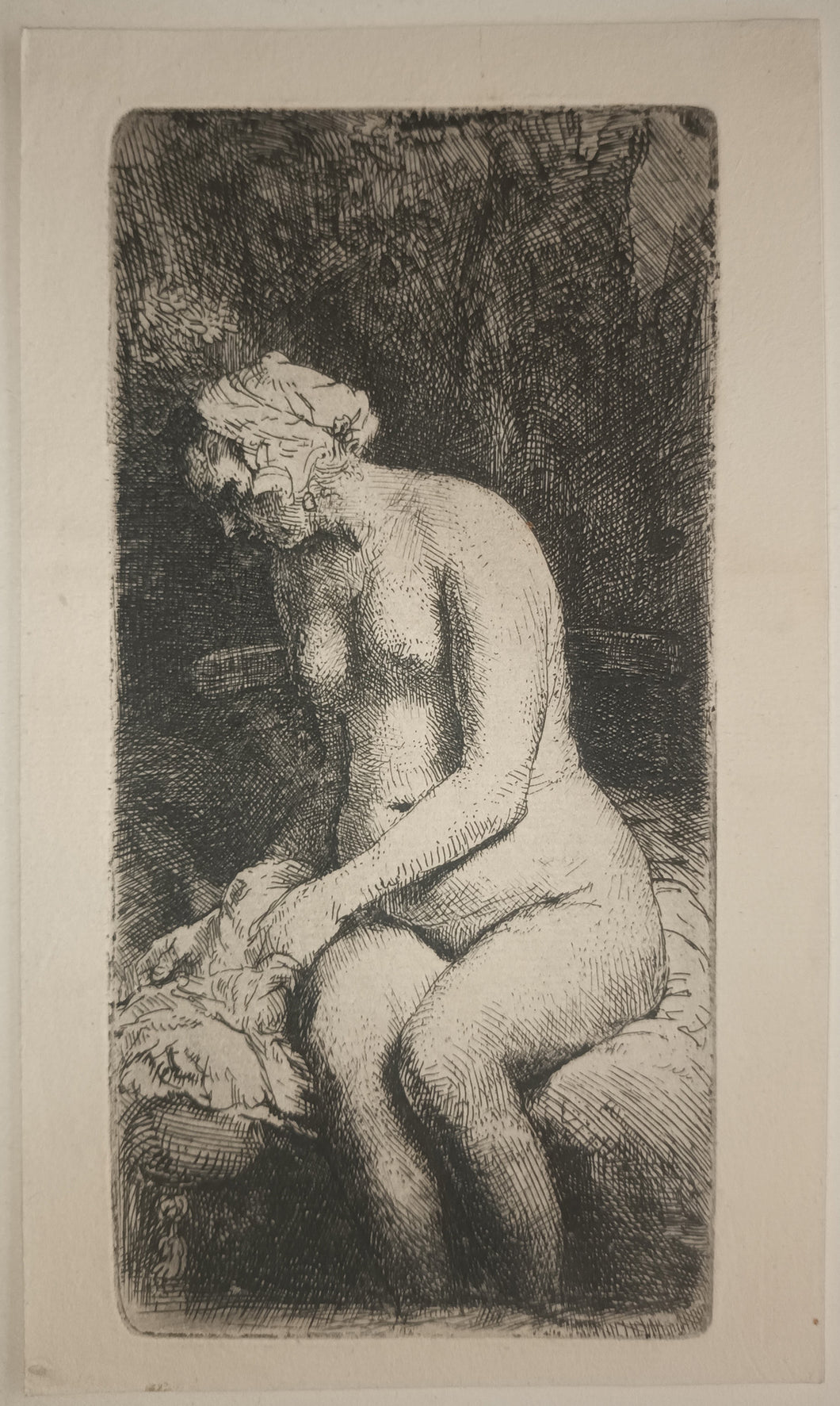 Femme nue, les pieds dans l'eau, 1658