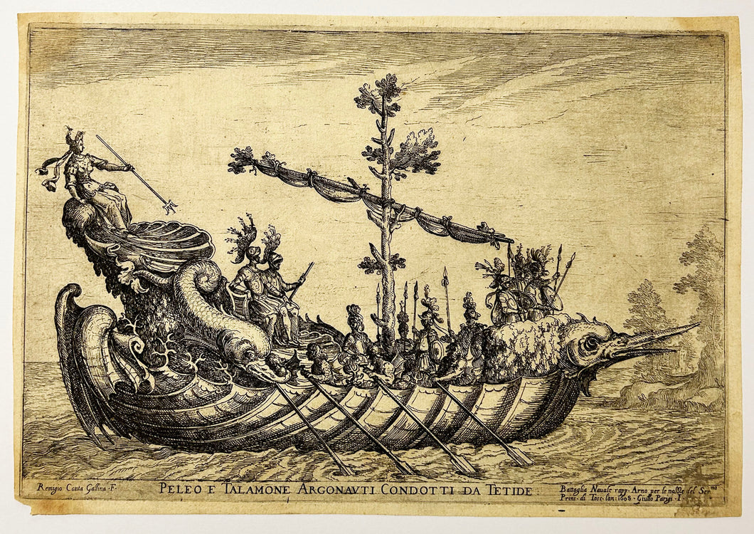 Peleo e Talamone Argonauti condotti da Tetide.  1608.
