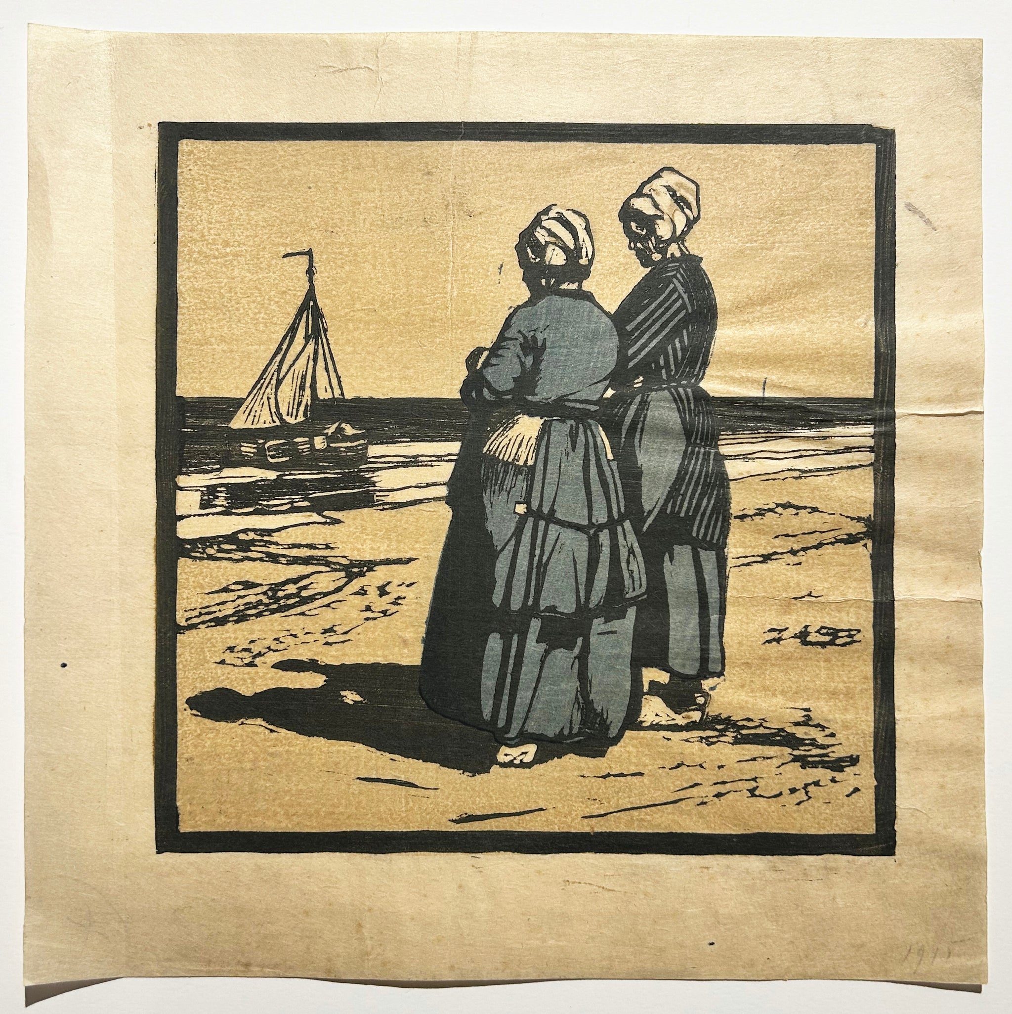 [Deux bretonnes sur la plage].
