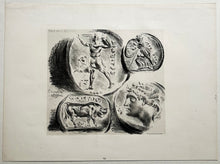 Charger l&#39;image dans la galerie, Feuille de quatre médailles antiques.  1825.
