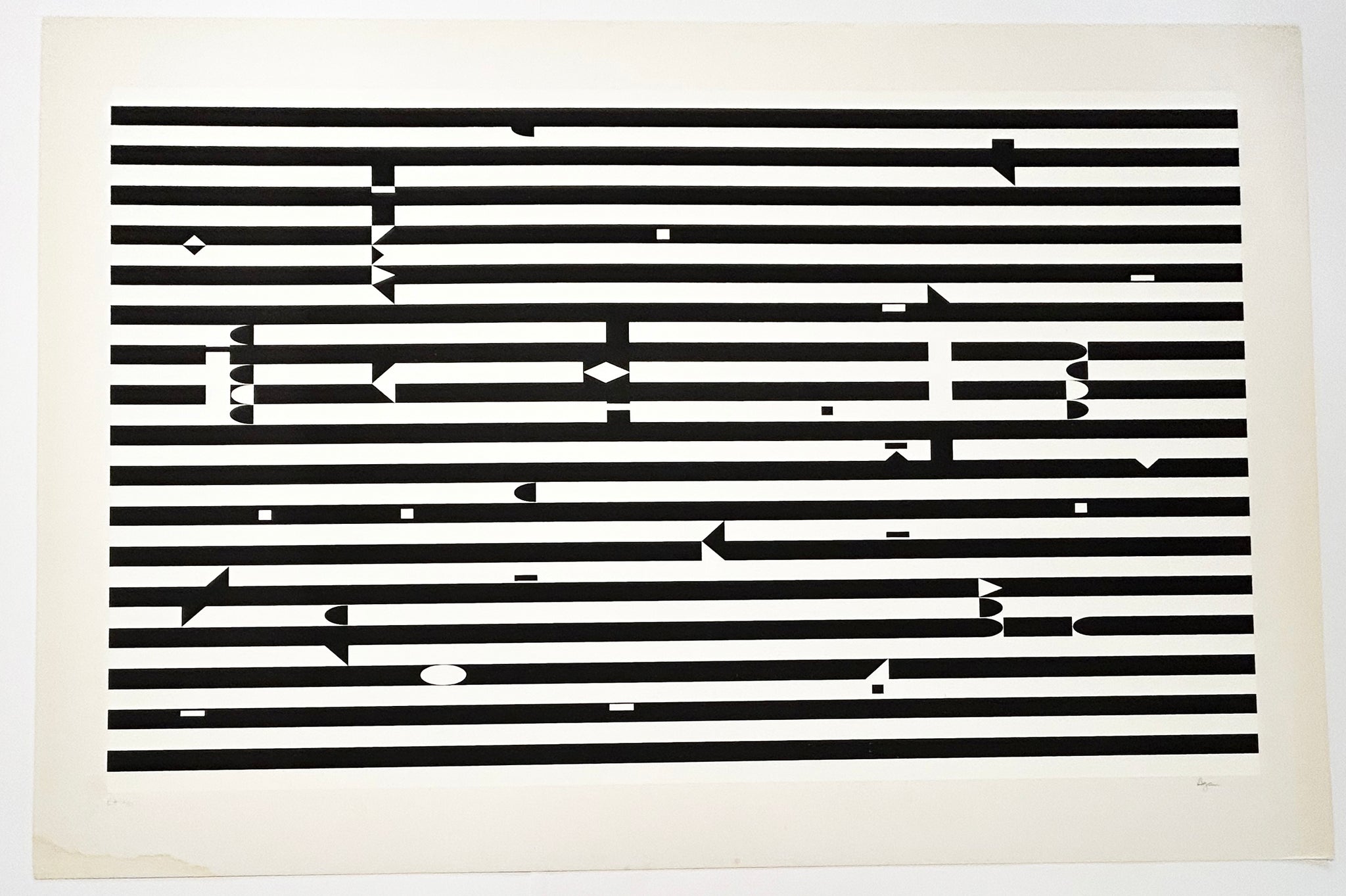 Yaacov AGAM - [Composition cinétique 4]. 1973. Sérigraphie originale, signée. 