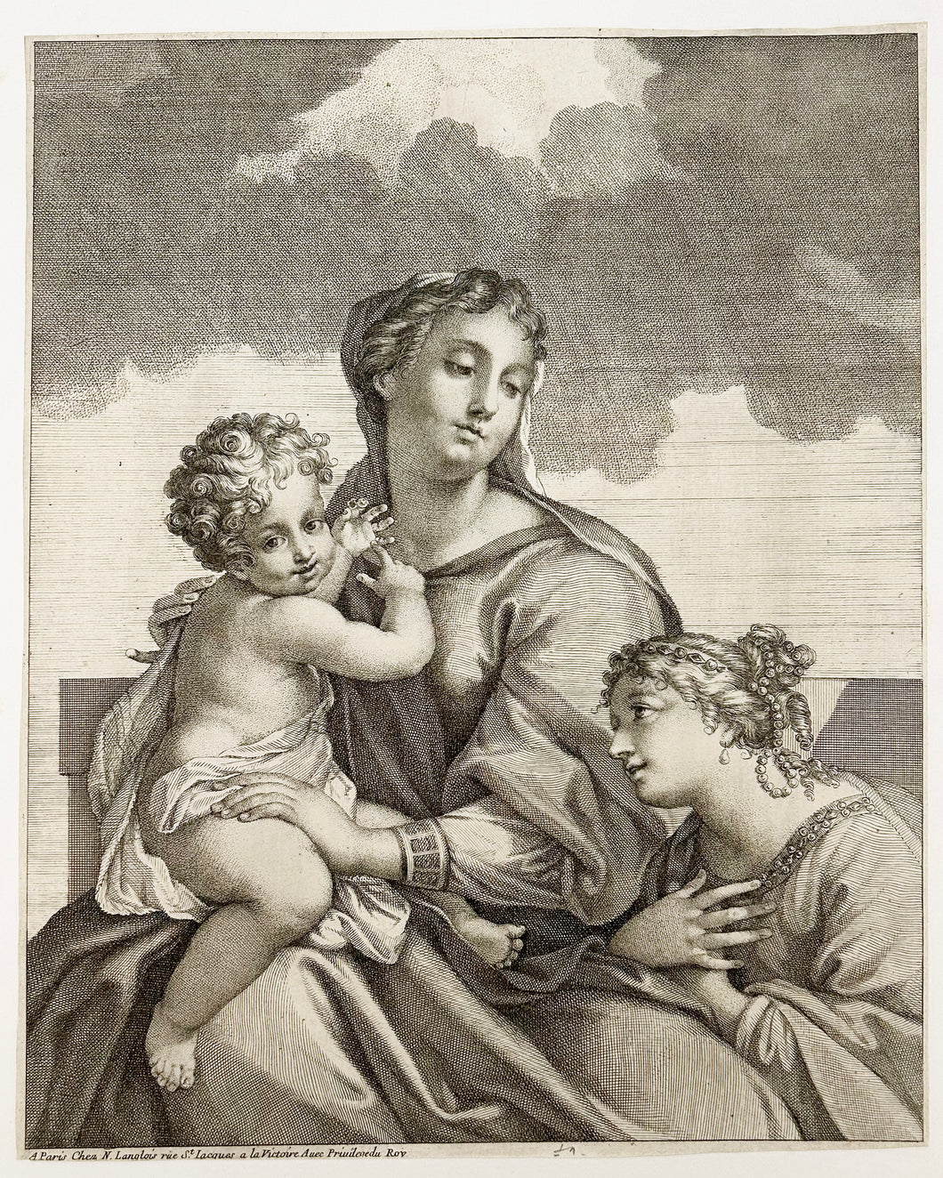 [La Vierge et l'Enfant Jésus sur ses genoux].