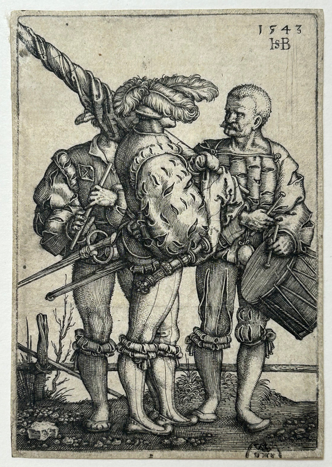 L'enseigne, le tambour et le fifre. 1543.