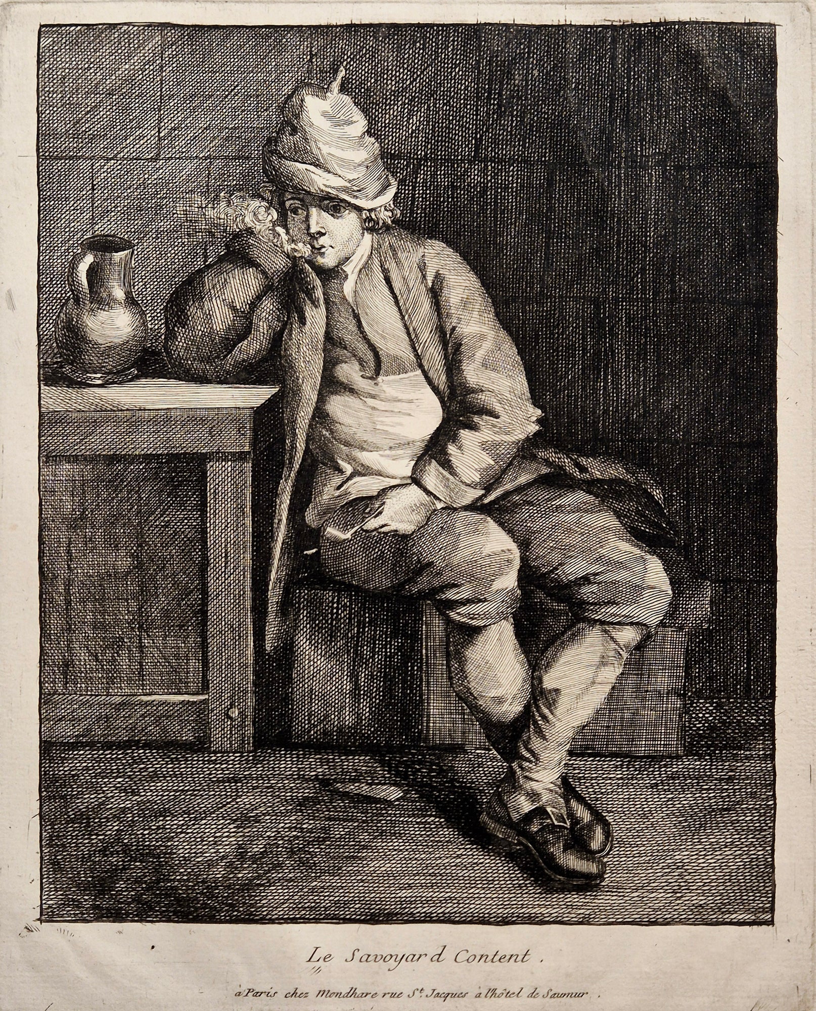 MONDHARE Louis-Joseph (publié par) - Le Savoyard content. Eau-forte. 