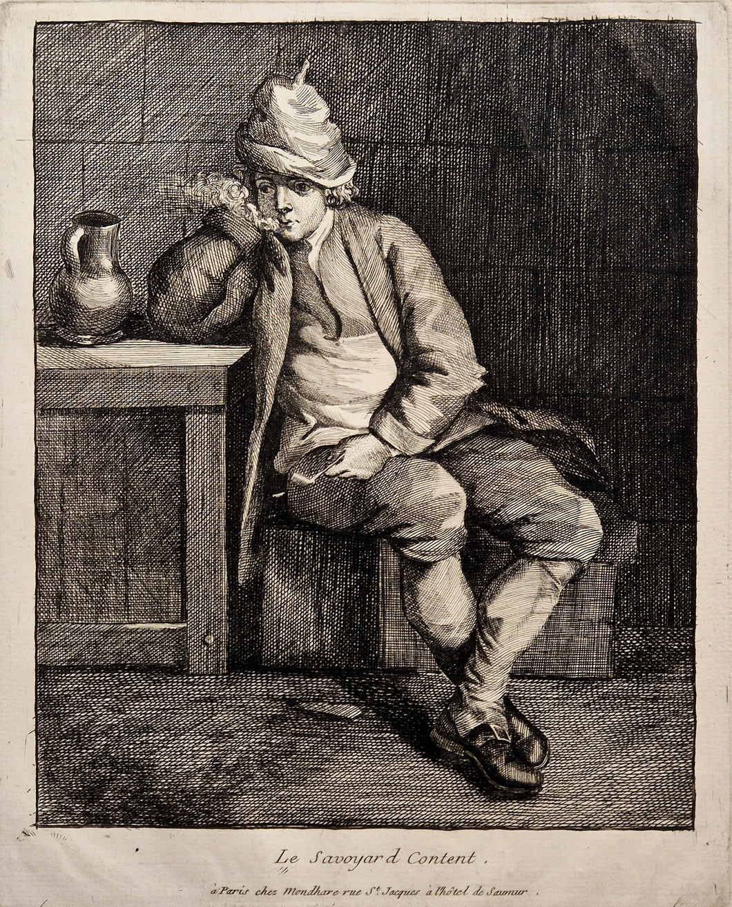 MONDHARE Louis-Joseph (publié par) - Le Savoyard content. Eau-forte. 