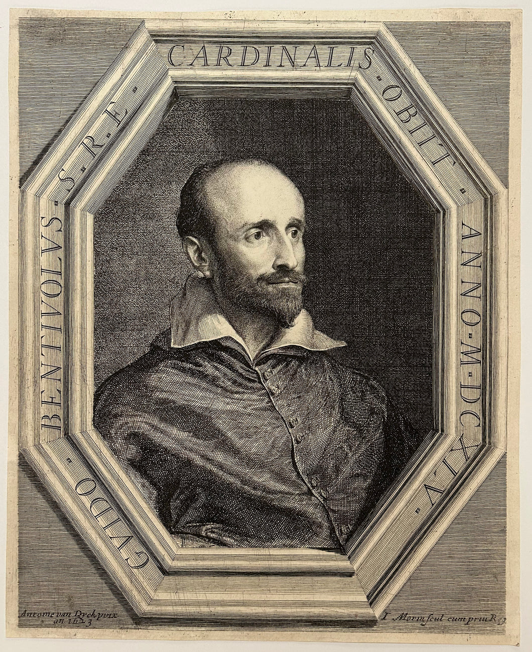 Portrait du Cardinal Guido Bentivoglio (1579 † 1644), Homme d'Etat et de Lettres sous le règne de Louis XIII.