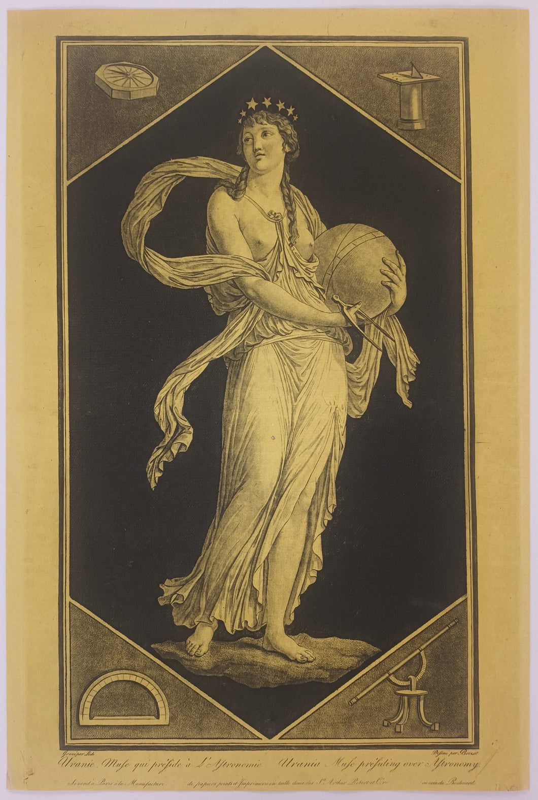 Uranie. Muse qui préside à l'Astronomie. Urania. Muse presiding over Astronomy.  c.1780-1800.