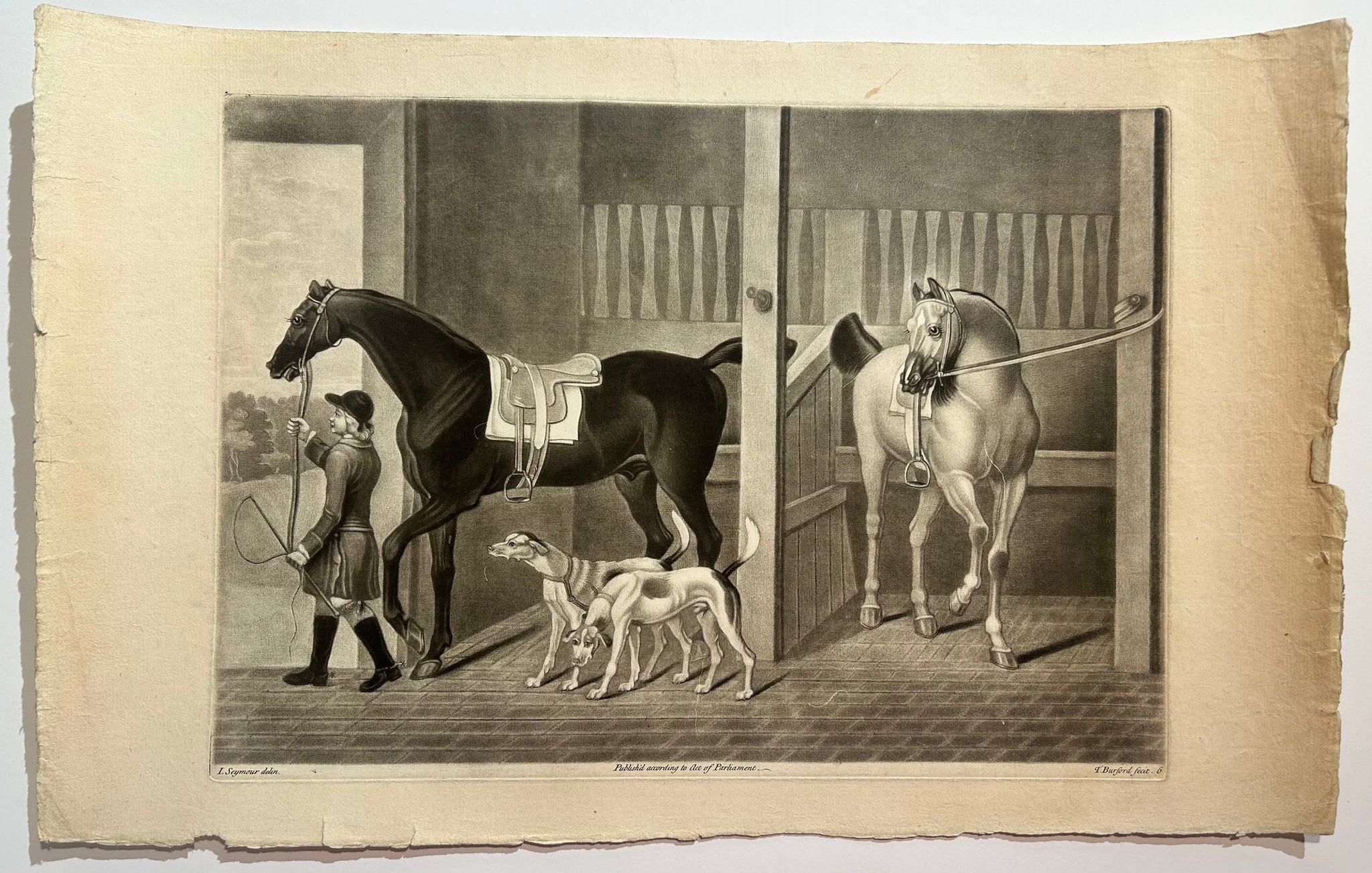 [Deux chevaux dans un box].  c.1752.