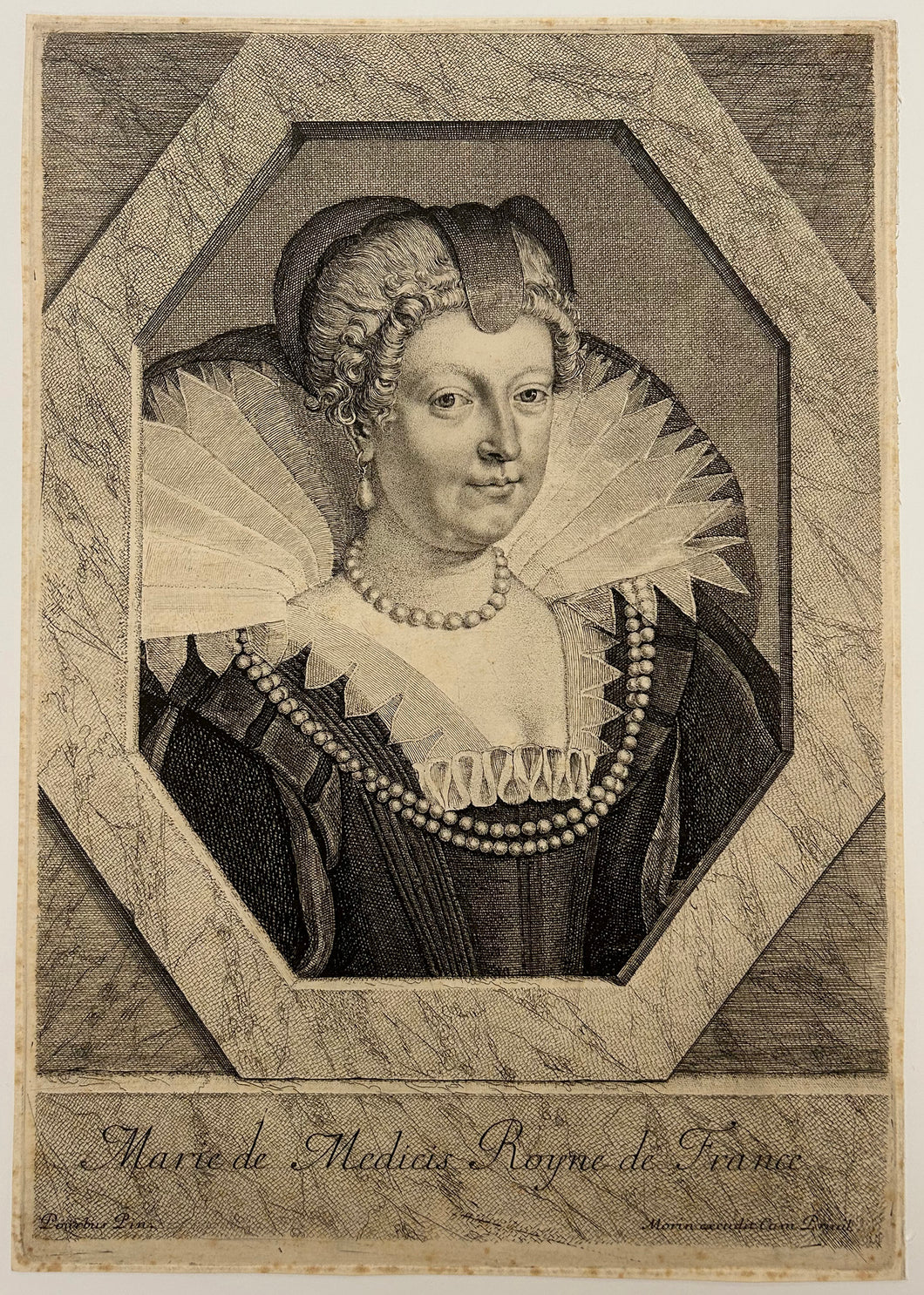 Portrait de Marie de Médicis, Reyne de France (1575 † 1642).